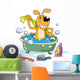 Bathing of a Puppy Wall Decal