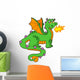 Cute Dragon With Long Tail Wall Decal