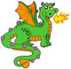 Cute Dragon With Long Tail Wall Decal