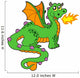 Cute Dragon With Long Tail Wall Decal