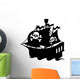 Pirate Ship Silhouette Wall Decal