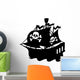 Pirate Ship Silhouette Wall Decal