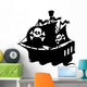 Pirate Ship Silhouette Wall Decal