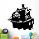 Pirate Ship Silhouette Wall Decal