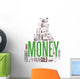 Money tags cloud Wall Decal