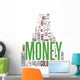Money tags cloud Wall Decal