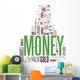 Money tags cloud Wall Decal