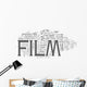Film tags cloud Wall Decal