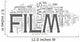 Film tags cloud Wall Decal