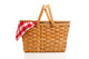 Wicker Picnic Basket With Gingham Cloth Wall Decal