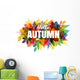 Autumn Banner Colorful Leaves Wall Decal