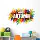 Autumn Banner Colorful Leaves Wall Decal