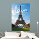 Love in Paris Eiffel Tower France Concept - Me and You Wall Mural