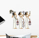 Three Ancient Egyptian Priestesses Wall Decal Sticker Set