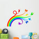 Rainbow Butterflies Wall Decal