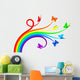 Rainbow Butterflies Wall Decal