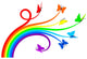 Rainbow Butterflies Wall Decal