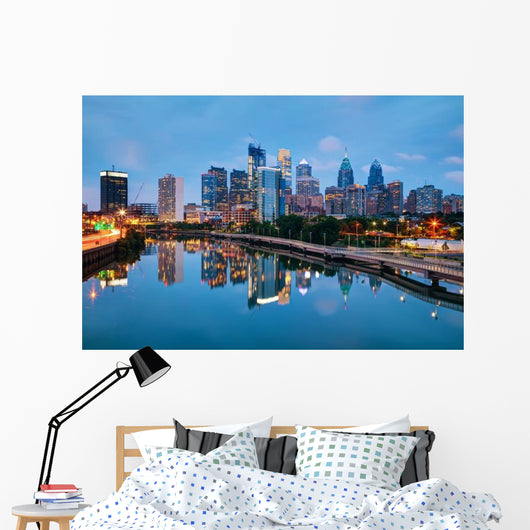 Philadelphia Skyline Evening Wall Decal