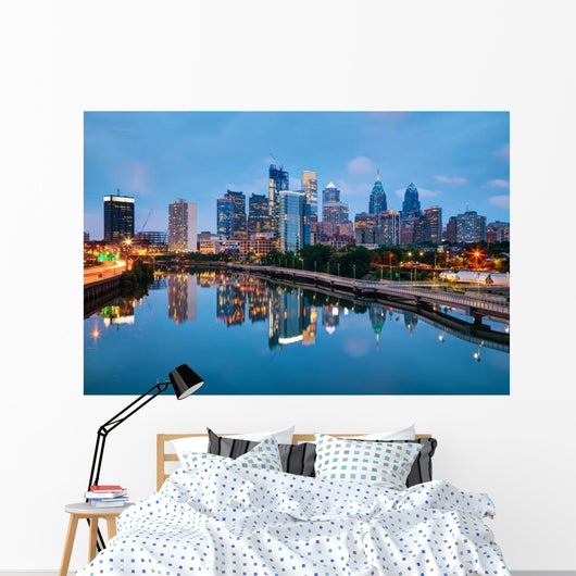 Philadelphia Skyline Evening Wall Decal