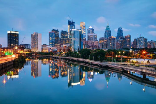 Philadelphia Skyline Evening Wall Decal