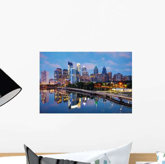 Philadelphia Skyline Twilight Wall Decal