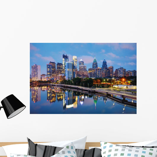 Philadelphia Skyline Twilight Wall Decal