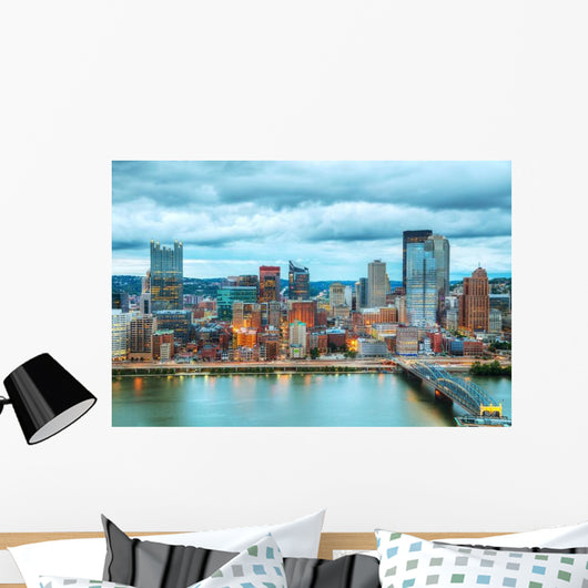 Pittsburgh Skyline with Ohio River Wall Decal