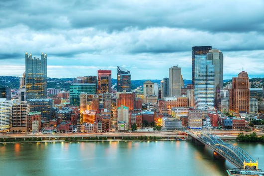 Pittsburgh Skyline with Ohio River Wall Decal