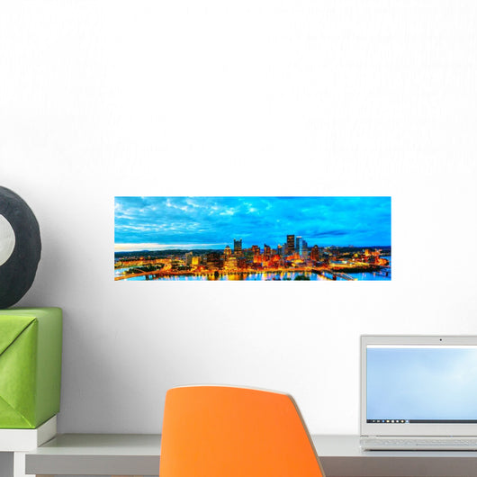 Panoramic Aerial Overview Pittsburgh Wall Decal