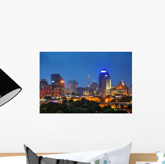 San Antonio TX Cityscape Wall Decal