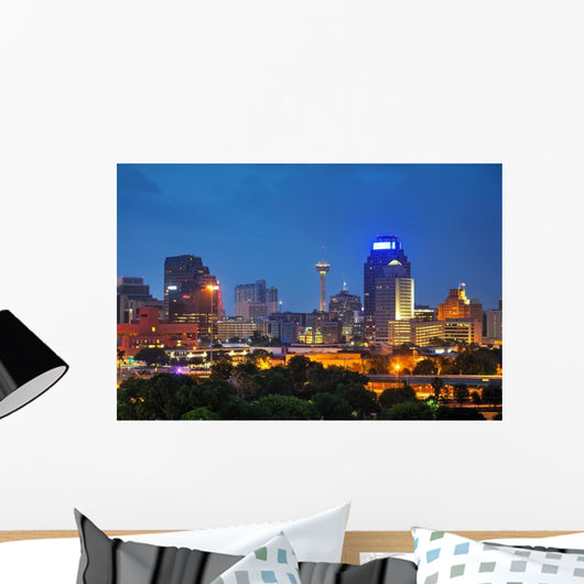San Antonio TX Cityscape Wall Decal