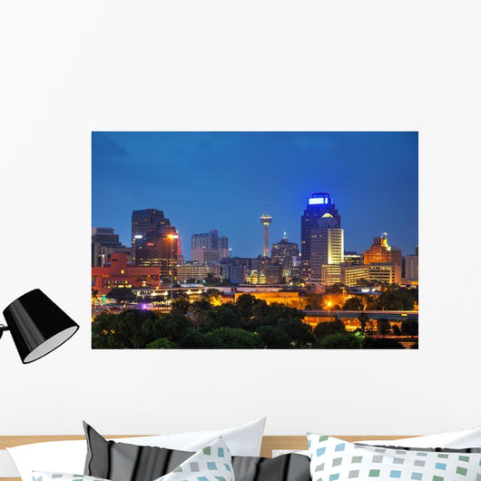 San Antonio TX Cityscape Wall Decal
