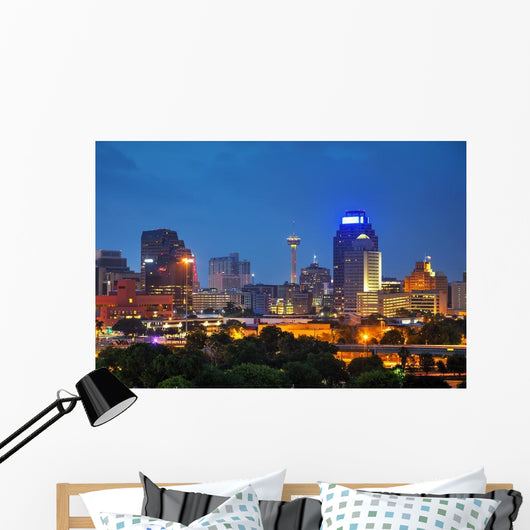 San Antonio TX Cityscape Wall Decal