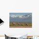 Elefantenherde Vorm Kilimanjaro Wall Decal