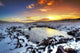 Sunset in the Snow Wall Mural