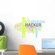 Hacker word cloud - Piracy Wall Decal