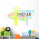 Hacker word cloud - Piracy Wall Decal