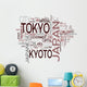 Japan word cloud Wall Decal