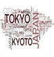 Japan word cloud Wall Decal