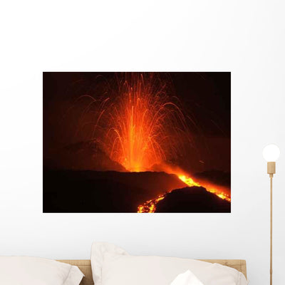 Eruption Etna Wall Decal Design 1 shown on a wall