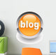Blog glossy icon Wall Decal