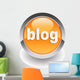 Blog glossy icon Wall Decal
