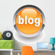 Blog glossy icon Wall Decal