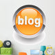 Blog glossy icon Wall Decal