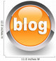 Blog glossy icon Wall Decal
