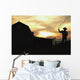 Rancher Holding A Lasso Wall Mural