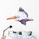 Watercolor Single Flying Pelican Wall Decal