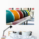 a group of colored bowling balls. Wall Mural