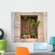 Window With Flowers Wall Mural