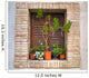 Window With Flowers Wall Mural